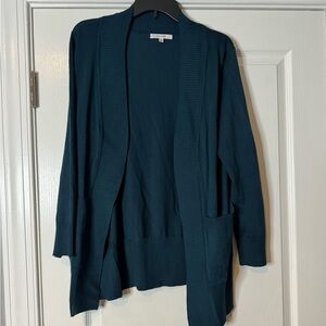 Active USA cardigan, teal color, size 1xl.